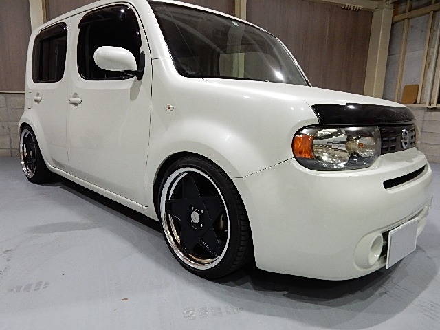 中古車 日産 キューブ 1 5 15x Vセレクション Us仕様 Usdm Work18インチ 80 000km パールホワイト 愛知県 69 8万円 中古車情報 中古車検索なら 車選びドットコム