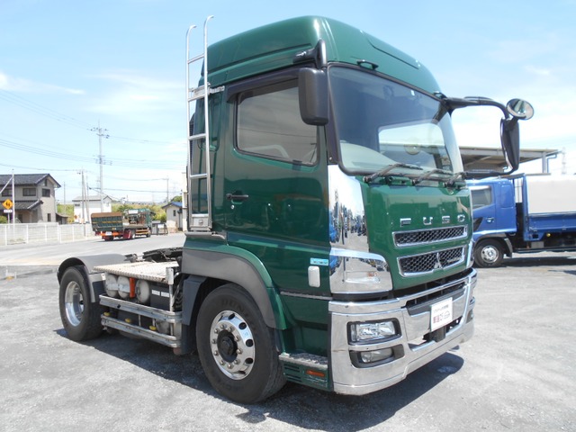 中古車 三菱ふそう スーパーグレート トレーラーヘッド 第五輪荷重9 6t一括緩和 11 5t の中古車詳細 142 703km グリーン 東京都 495万円 中古車情報 中古車検索なら 車選びドットコム 車選び Com