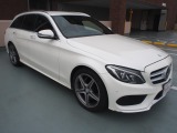 Cクラスワゴン C200 スポーツ 本革仕様 パールホワイトレッドレザー本革AMG