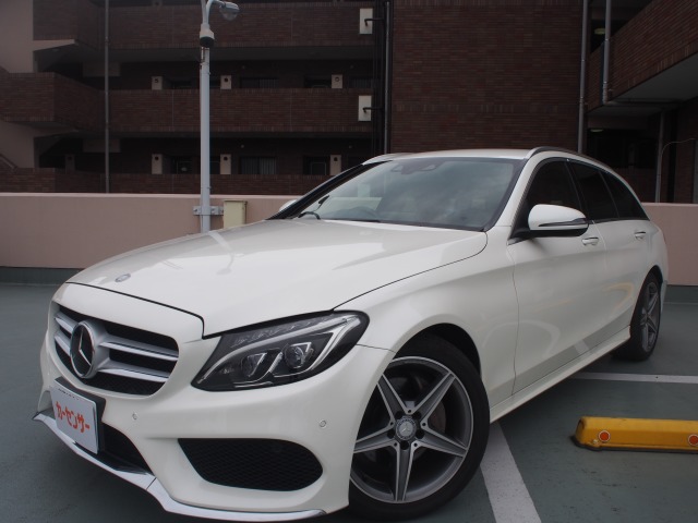 Cクラスワゴン C200 スポーツ 本革仕様 パールホワイトレッドレザー本革AMG
