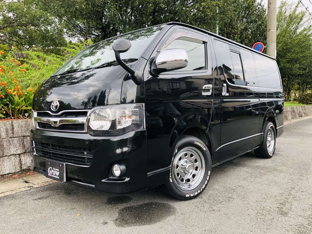 中古車 トヨタ ハイエースバン 3 0 スーパーgl ロング ディーゼル 1オーナーオリジナルカスタムパッケージ 4 600km ブラック 京都府 169 8万円 中古車情報 中古車検索なら 車選びドットコム 車選び Com