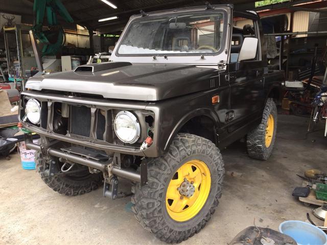中古車 スズキ ジムニー Ja11c 幌 Ja22顔面移植 フルレストア 5mt の中古車詳細 118 000km ブラウンメタリック 宮城県 価格応談 中古車情報 中古車検索なら 車選びドットコム 車選び Com