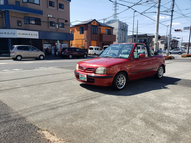 中古車 日産 マーチカブリオレ の中古車詳細 86 500km ワインレッド 東京都 35 8万円 中古車情報 中古車検索なら 車 選びドットコム 車選び Com