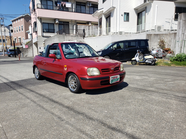 中古車 日産 マーチカブリオレ の中古車詳細 86 500km ワインレッド 東京都 35 8万円 中古車情報 中古車検索なら 車 選びドットコム 車選び Com