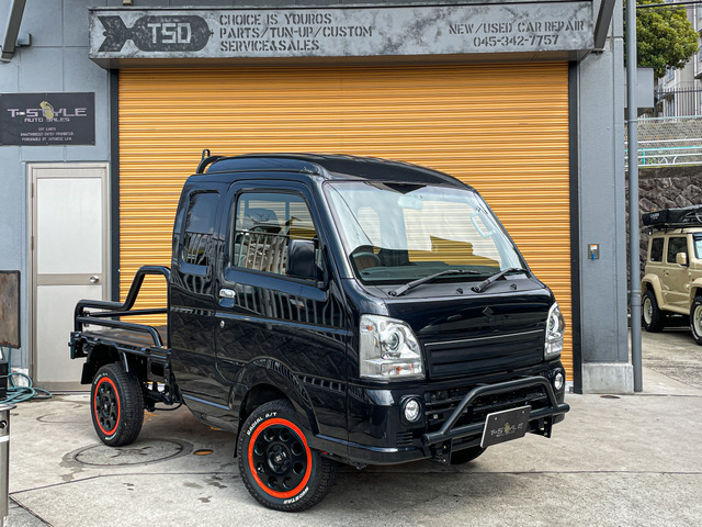 中古車 スズキ キャリイ スーパーキャリイ X オートギヤシフト 4wd 2インチリフトアップ フロントガード の中古車詳細 597km ブラック 神奈川県 148万円 中古車情報 中古車検索なら 車選びドットコム 車選び Com