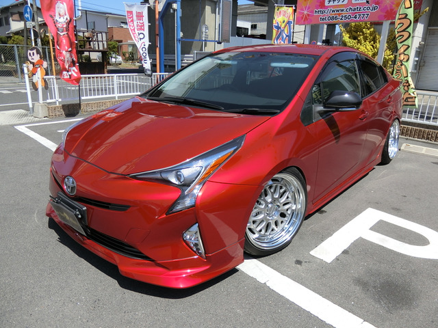 中古車 トヨタ プリウス 1 8 S ツーリングセレクション Opフルエアロ ワーク18aw 車高調 の中古車詳細 64 000km レッド 岡山県 165万円 中古車情報 中古車検索なら 車選びドットコム 車選び Com