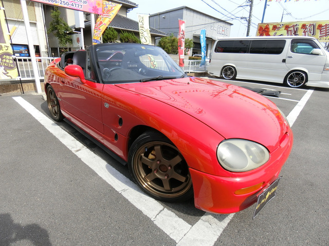 中古車 スズキ カプチーノ 5mt ターボ エアロ 同色赤塗装 の中古車詳細 78 000km レッド 岡山県 135万円 中古車 情報 中古車検索なら 車選びドットコム 車選び Com