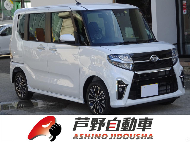 中古車リース ダイハツ タントカスタム Rs 4wd 純正9インチメモリーナビ フルセグtv 21年式 5km パールホワイト 山形県 ユズカリ
