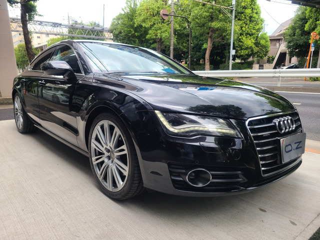 中古車 アウディ A7スポーツバック 3.0 TFSI クワトロ 4WD 黒本革 ナビ