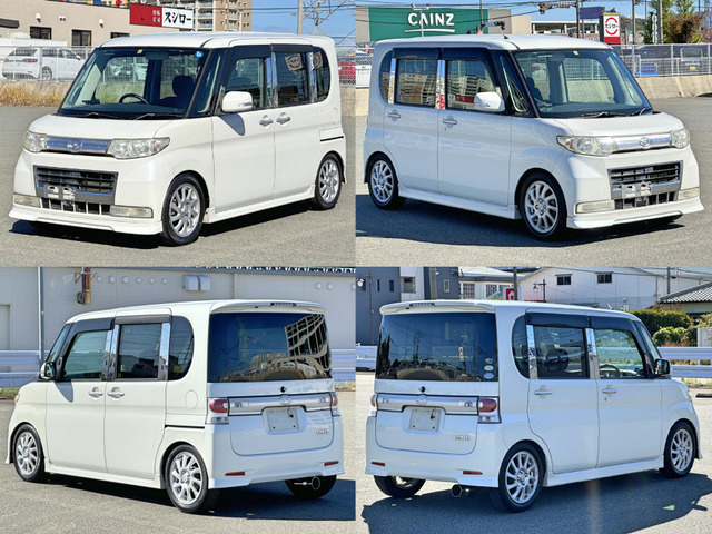 中古車 ダイハツ タントカスタム RS ターボ 車高調 HDDナビ 社外