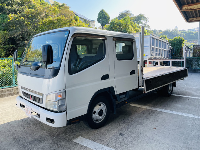 中古車 三菱ふそう キャンター ダブルキャブ ワイド超ロング 車検付き