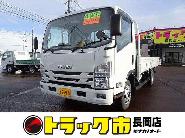 中古車 いすゞ エルフ 3.0 ワイド ロング フルフラットロー ディーゼル 4WD 3t 平ボディ の中古車詳細 (5,574km, ホワイト,  新潟県, 508.2万円) | 中古車情報・中古車検索なら【車選びドットコム（車選び.com）】