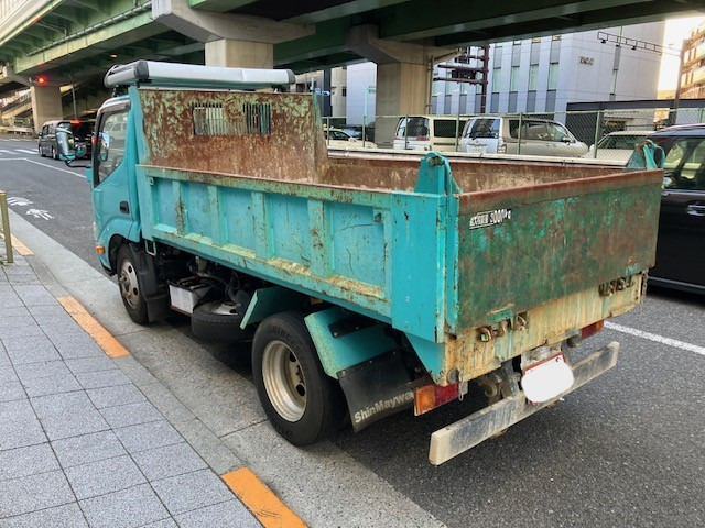 中古車 日野 デュトロ 3tローダーダンプ/MT/ルーフキャリア の中古車詳細 (62,340km, ブルーグリーン系, 東京都, 319.5万円)  | 中古車情報・中古車検索なら【車選びドットコム（車選び.com）】