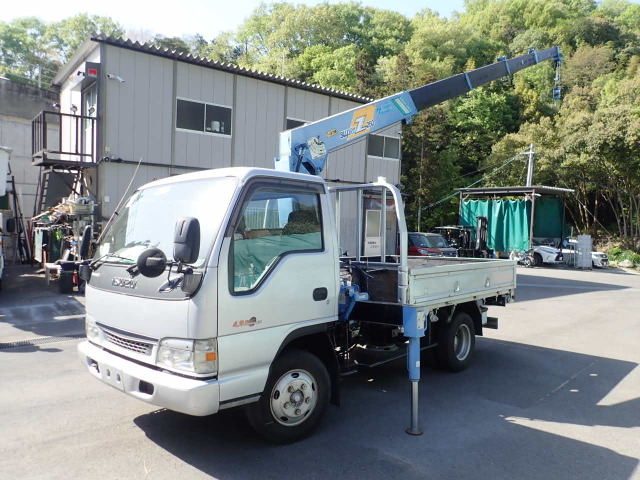 積載車 レッカー車 ちぢめる タダノ5段クレーン キャンター