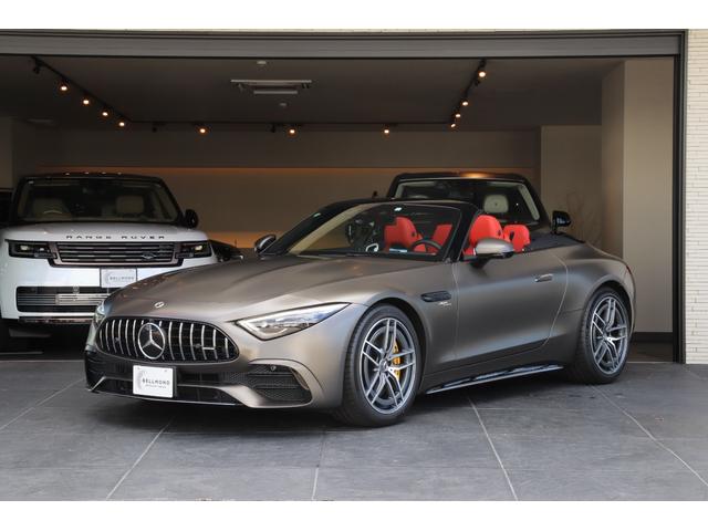 SLクラス AMG SL43 (BSG搭載モデル) モンツァグレーマグノ 赤レザー 黒幌