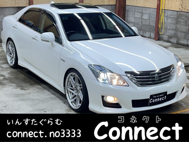 クラウンハイブリッド 3.5 サンルーフ 革シート 車高調 ワークアル