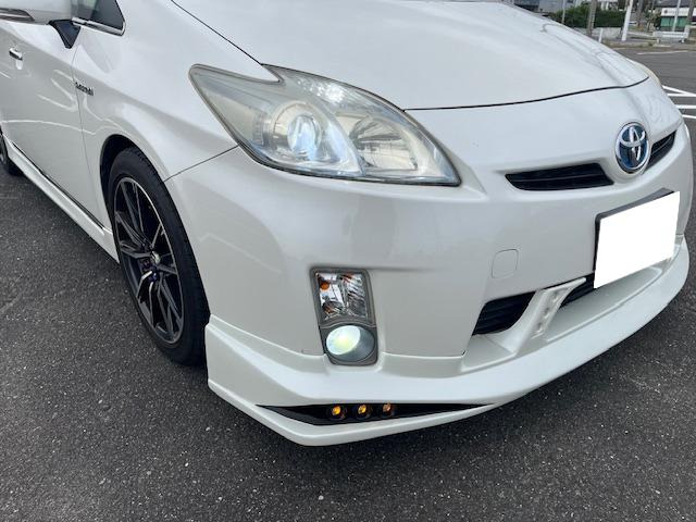 トヨタ プリウス エアロパーツ パールホワイト 塗装済み 前期 50系 プリウス エアロ 3点フルセット Ver.1