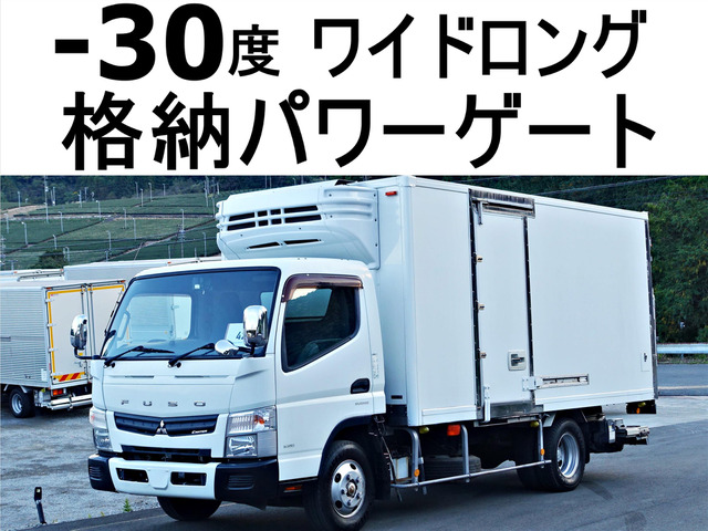 キャンター 冷蔵冷凍車 格納パワーゲート1tワイドロング-30度