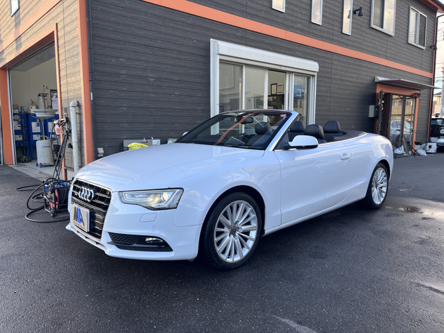 アウディ A5カブリオレ 2.0 TFSI クワトロ 4WD 赤幌 JAAA鑑定車