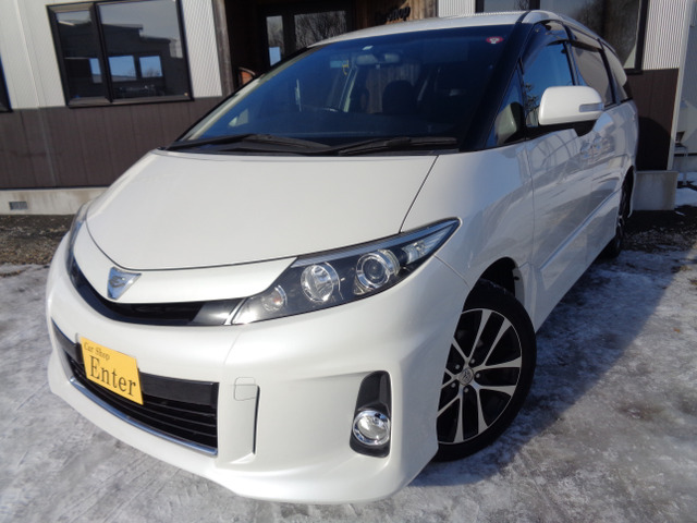 □□中古50系エスティマ アエラス□フロント運転席ドア□ホワイト 
