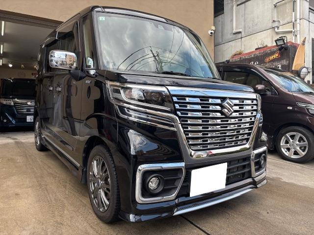 スペーシアカスタム ハイブリッド(HYBRID)  XSターボ 前後ドラレコ カロッツェリアナビ