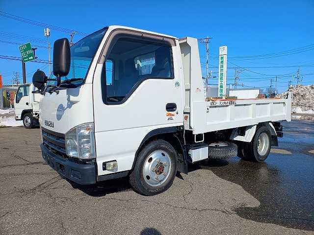 エルフ  ダンプ パートタイム4WD 低床 新明和