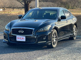 フーガ 2.5 250GT タイプP 社外パーツ 黒本革 冷暖房シート Blu