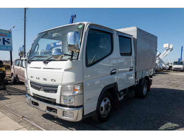 キャンター 3.0 ダブルキャブ 全低床 SA ディーゼル リアヒーター・クーラー、幌付き...