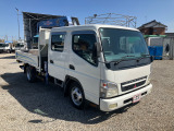 キャンター  Wキャブ7人乗り 4段クレーン 車検付