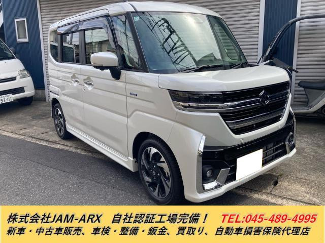 スペーシアカスタム ハイブリッド(HYBRID)  XSターボ 届出済未使用車/9inナビ/全方位...