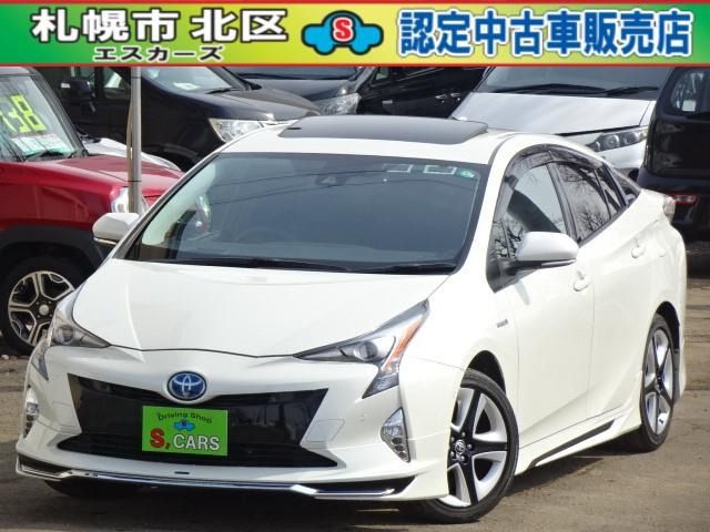 プリウス 1.8 A E-Four 4WD 保証1年 サンルーフ モデリスタエアロ