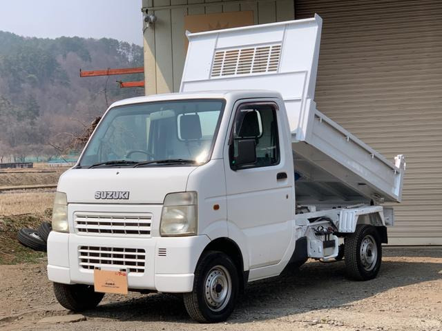 キャリイ 深底ダンプ 一方開 パネル型鳥居 5速MT ラジオ