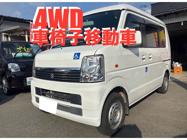 エブリイワゴン JPハイルーフ 4WD 車椅子移動車、4WD/AT、ナビ、TV