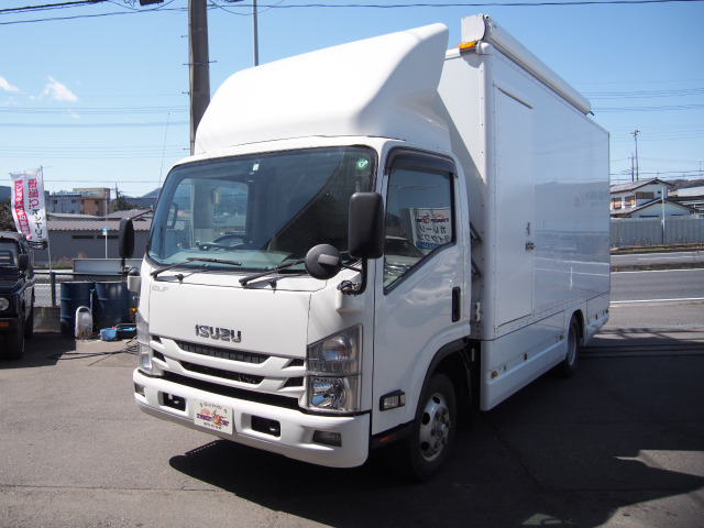 エルフ 3.0 フルフラットロー ディーゼル 事務室車 移動金融車 4WD 8ナンバー