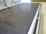 荷台内寸:311×161×38 三方開 荷台用幌シート付(テープ補修跡あり) リアアオリチェーン2個