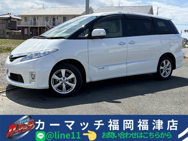 エスティマハイブリッド 2.4 X 4WD 自社福岡沖縄独自福津ローン離島全県対応