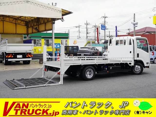 エルフ 3.0 ワイド ロング フルフラットロー  ディーゼル バイク運搬車 2トン積 垂直...