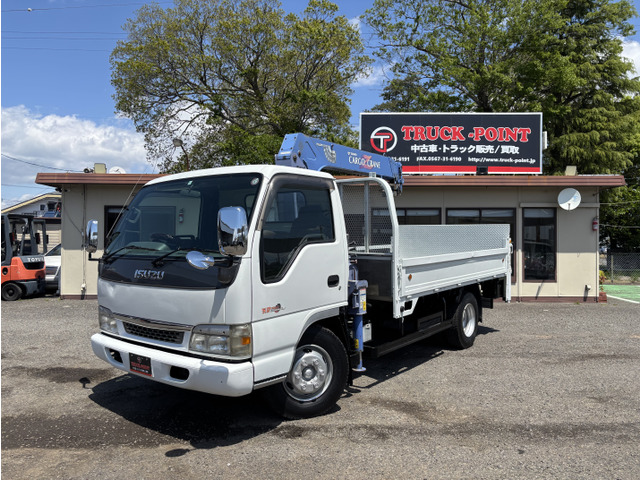 エルフ 3.0 ワイド ロング フルフラットロー ディーゼル 4WD カーゴクレーン付き パ...