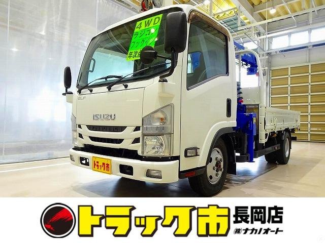 エルフ 3.0 ロング フルフラットロー ディーゼル 4WD 2t 標準ロング タダノ 4段クレ...