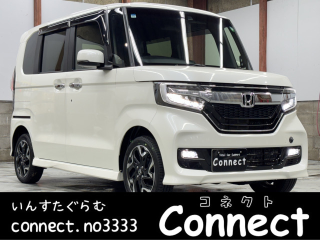 N-BOXカスタム G EX ターボ ホンダセンシング 4WD 8型BTナビ 両席シートヒーター両側...