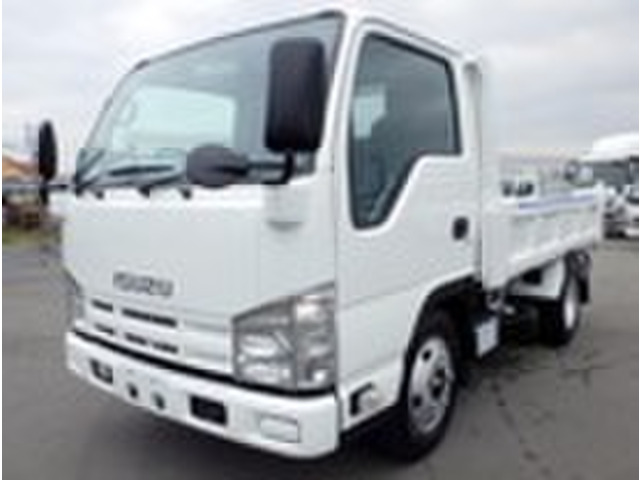 エルフ 3.0 強化ダンプ フルフラットロー ディーゼル 3t 新明和製土砂ダンプ 全低床 ...