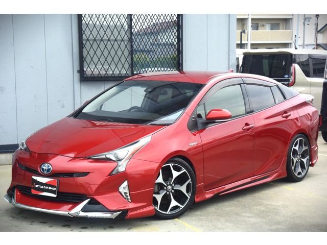 プリウス 1.8 S ツーリングセレクション 社外エアロ 黒革シート 社外18インチ