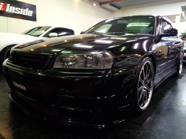 スカイライン 2.5 25GT ターボ R34GTR仕様エアロWORK19アルミ