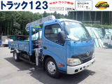 H23年式 ヒノデュトロ 2t 標準 ロング 4段 クレーン ラジコン フックイン ユニック URU264 荷台L365 走行7.5万km 全塗装・排ガスマフラー洗浄済 中古トラック