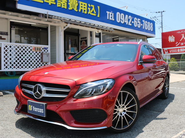 Cクラスワゴン C250 スポーツ 赤革/パドルシフト/AMG19インチ