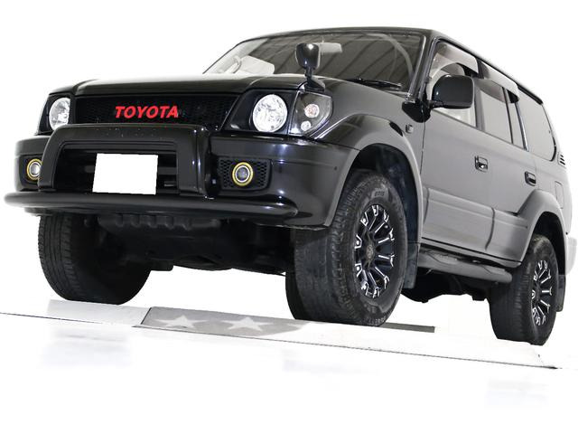 ランドクルーザープラド 3.4 TZ 4WD タイベル交換済 APJ製丸目仕様ヘッドライト 背面...