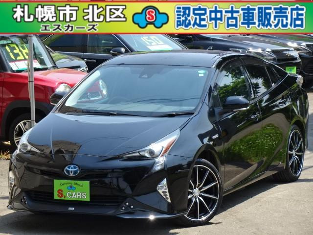 プリウス1.8 A プレミアム E-Four 4WD本州車 保証2年 TRDエアロ 純正ナビ