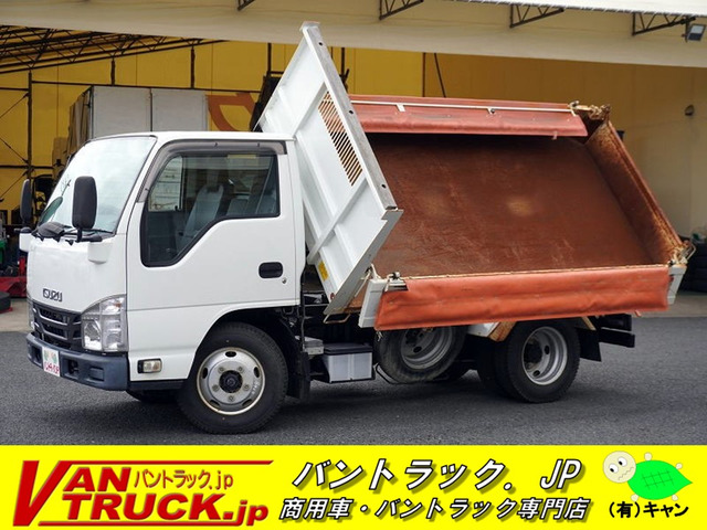 エルフ 3.0 三転強化ダンプ フルフラットロー ディーゼル 2トン積 手動シート 鳥居補...