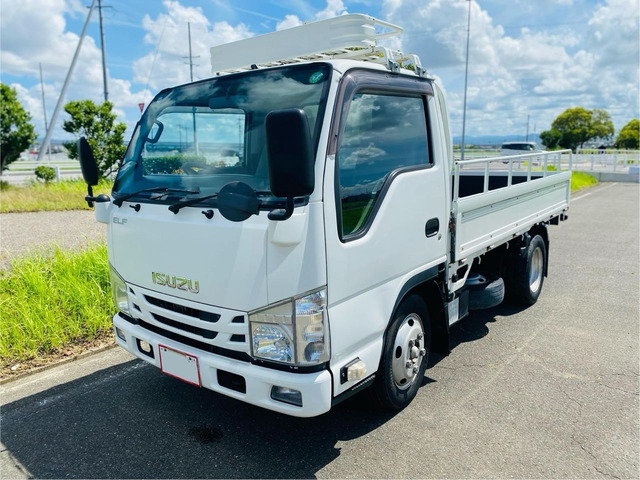 エルフ  3t 平ボディ 5MT 全低床 エアコン