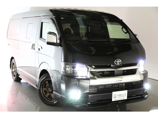 ハイエースバン2.7 スーパーGL ワイド ロング ダークプライムII ミドルルーフ 4WD★MRTベッドキッド&バッテリー★4WD